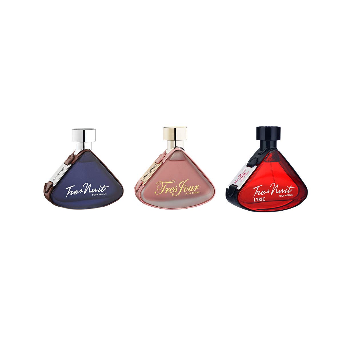 Armaf Classic Cologne Collection, Men & Women 3 Piece Perfume Set, Tres Nuit Pour Homme EDP 100ml + Tres Jour Pour Femme EDP 100ml + Tres Lyric Pour Homme EDP 100ml, Perfumes for Men & Women