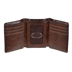 Columbia Men's RFID Trifold Wallet - Brown Emboss