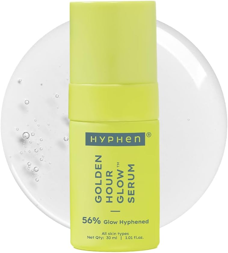 Hyphen Golden Hour Glow Face Serum With Niacinamide, Alpha Arbutin, Hyaluronic Acid & Kakadu Plum | For Glowing Skin & Hydration | Non Sticky Serum For Men & Women & All Skin Types | 30ml