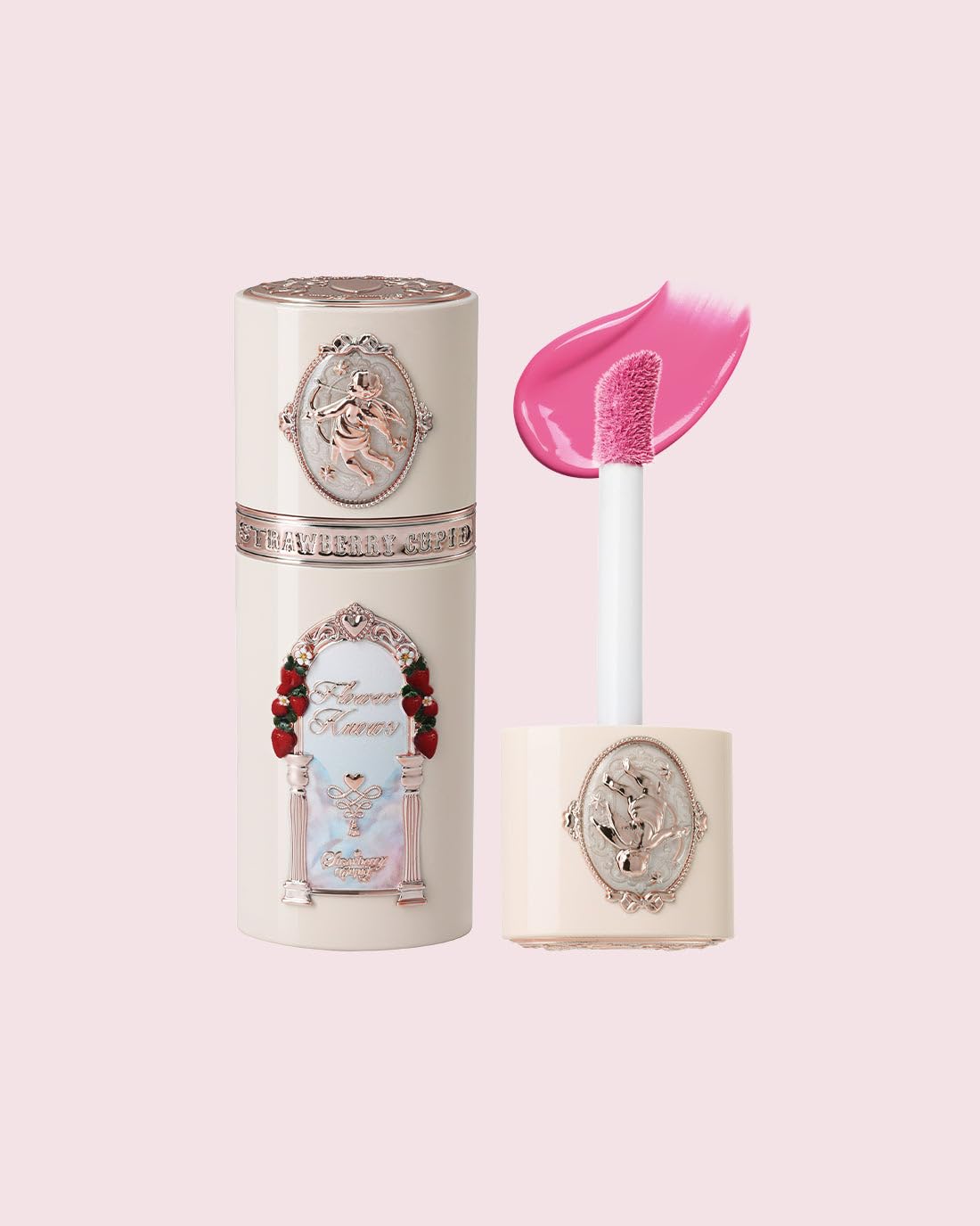 Flower Nose Strawberry Cupid All Day Liquid Blush, lightweight and blendable for a natural, dewy look all day (S06 Rosy Madeline, 7g)
