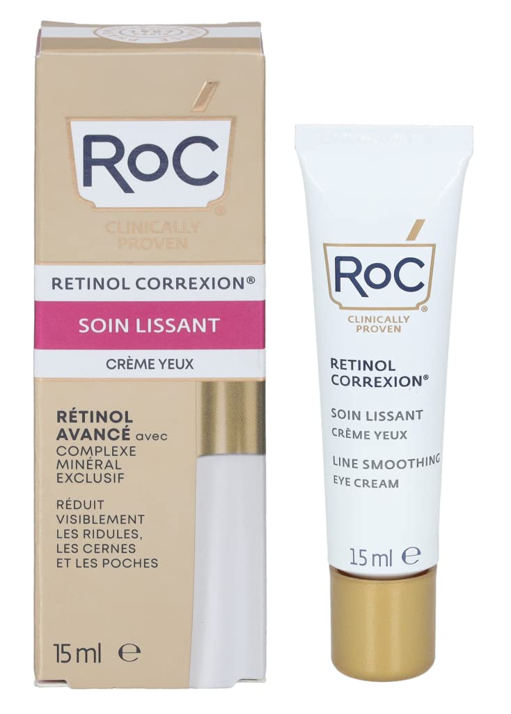 Roc Retinol Correxion Line Smoothing Eye Cream Visibly Reduces Puffiness & Dark Circles Anti Wrinkle And Ageing 15 Ml, Ml (Pack Of 1)
