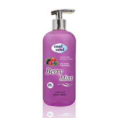 Cool & Cool Body Wash Berry Mint 500ML - Refreshing, Vitamin- E, 24-Hour Moisturizing, Invigorating Scent, Suitable for All Skin Types