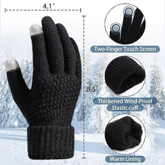 ChicAbode Winter Gloves Womens - Touchscreen Gloves for Women, Warm Gloves with Elastic Cuff Knit Gloves for Cold weather