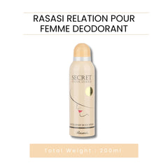 RASASI Secret Pour Femme Deodorant Body Spray, 200ml