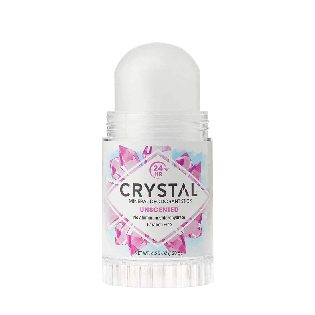 Crystal Essence Mineral Deodorant Stick - Unscented Body Deodorant With 24-Hour Odor Protection, Non-Staining & Non-Sticky, Aluminum Chloride & Paraben Free, 4.25 oz, (2 Pack) (Packaging May Vary)