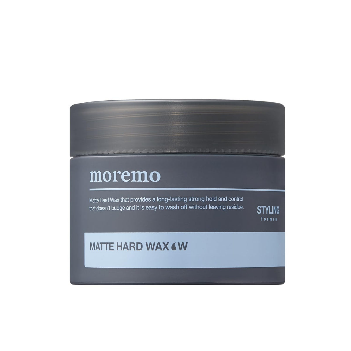 MOREMO Matte Hard Wax W Black, Strong Hold, Humidity Resistant, Matte Finish and Washes out Easily Without Residue