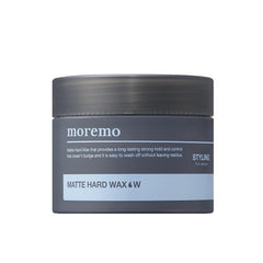MOREMO Matte Hard Wax W Black, Strong Hold, Humidity Resistant, Matte Finish and Washes out Easily Without Residue