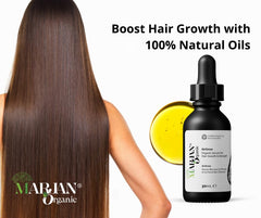 Organic Hair Growth Oil Serum 30ml | Strengthening Treatment with Organic Castor, Jojoba, Hemp Seed, Avocado & Sesame Oils + Essential Oils (Cedarwood Atlas, Peppermint, Tea Tree, Lavender, Niaouli