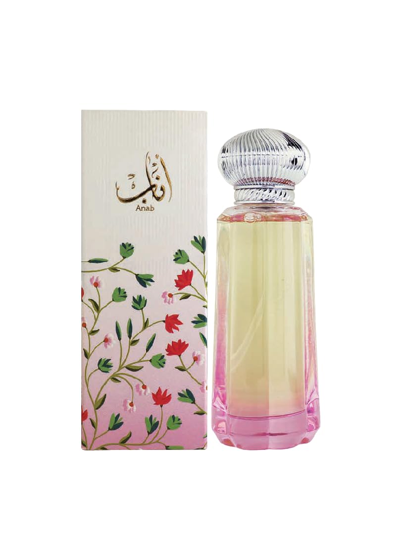 Ahmed Al Maghribi ANAAB EDP - 100 ML | Fragrance for Women | Sensual and gourmand fragrance with Sultry Fruit Notes, Orris, White Musk and Woody Accords | by Arabian Oud and Perfumes Dubai