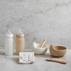 Elodie Details Baby Bottle, Glass Feeding Bottle, Vanilla White