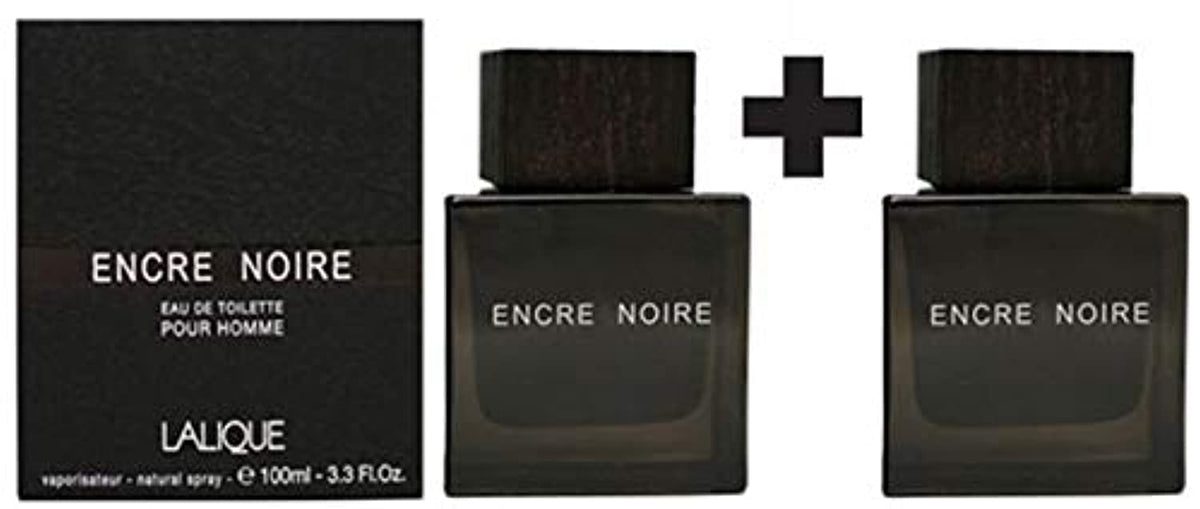 Lalique Two -2- Pieces Lalique Encre Noire for Men: 100ml Each