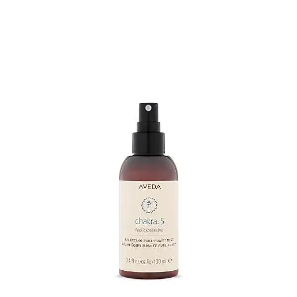 Aveda Chakra 5 Balancing Pure Fume Mist Throat Body & Room Spray Balances Throat Chakra With Certified Organic Grapefruit, Rosemary, Ylang Ylang, 3.4 Fl Oz