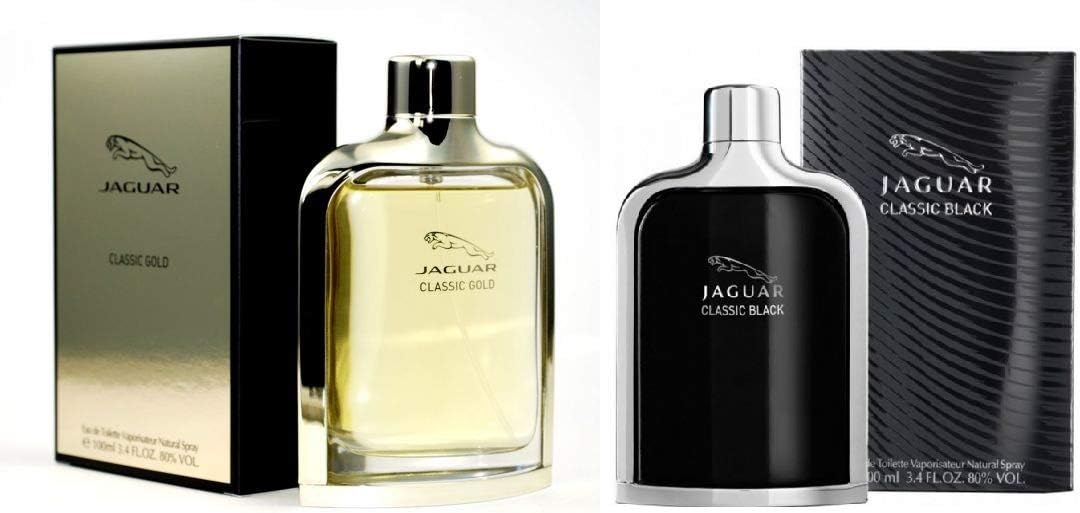 Set of 2 Pieces Classic Gold By Jaguar For Men - EDT, 100ml With Classic Black by Jaguar for Men - EDT, 100ml