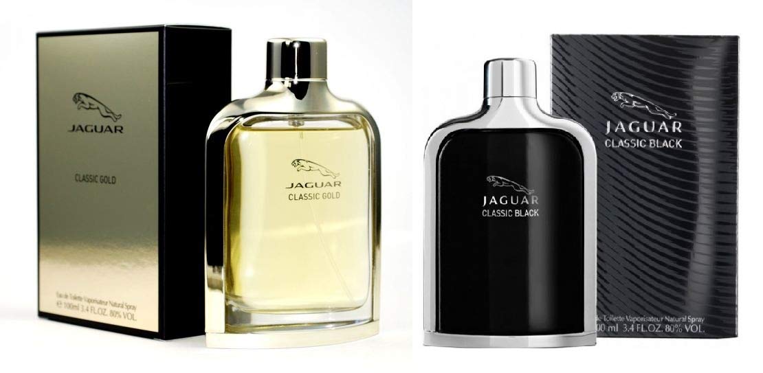 Set of 2 Pieces Classic Gold By Jaguar For Men - EDT, 100ml With Classic Black by Jaguar for Men - EDT, 100ml