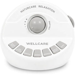 WELLCARE Naturcare White Noise Machine - 7 Soothing Nature Sounds, Sleep Sound Machine for Baby, Kids & Adults, Stepless Volume, Timer, Adapter Included