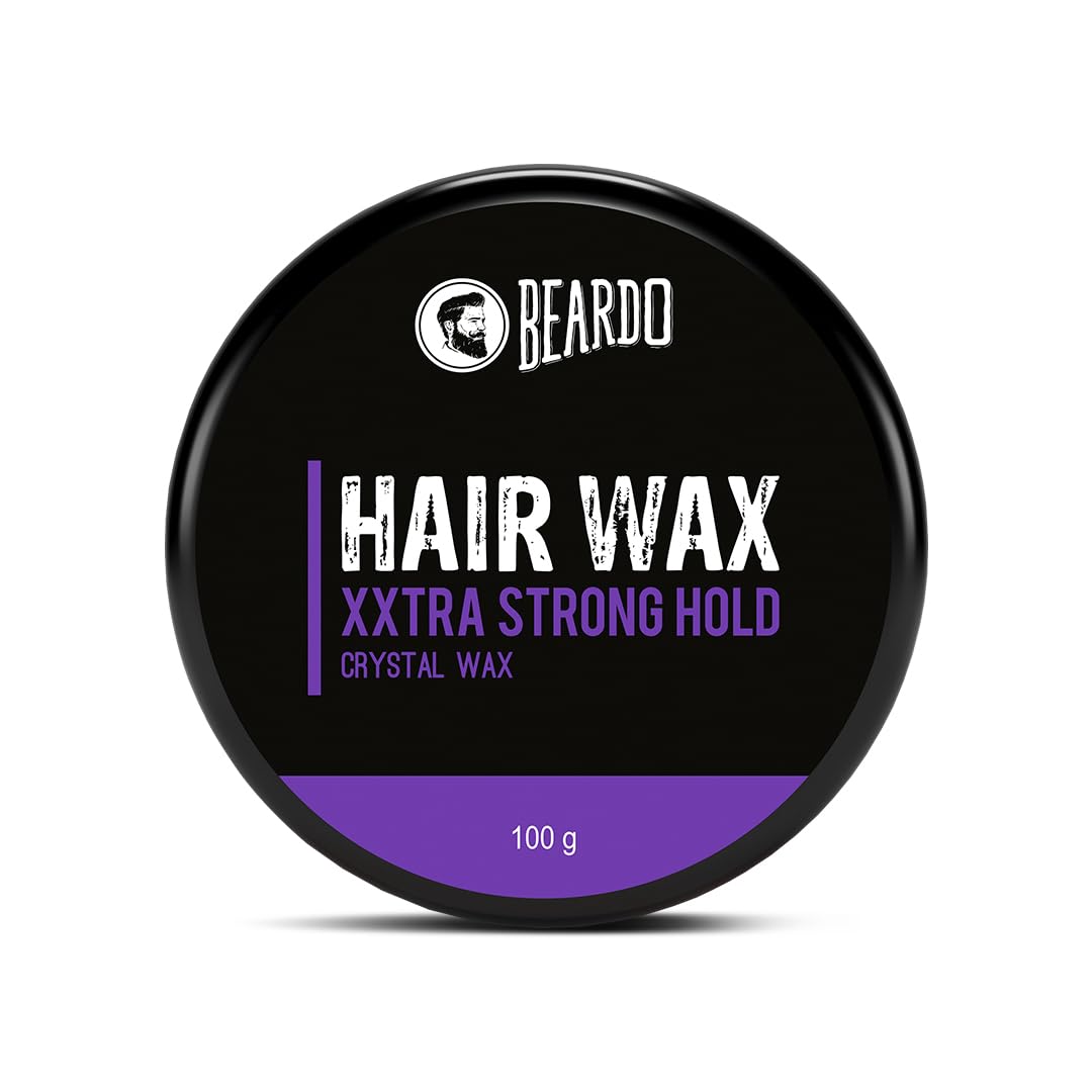 Beardo Xxtra Stronghold Hair Wax, 100 gm, Hair Styling Wax for Glossy Finish & Shine | Extra Strong Hold Wax