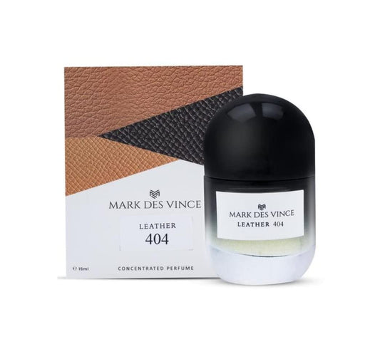 Mark Des Vince Leather 404 Concentrated Perfume for Men Women Long Lasting Parfum Fragrance For Unisex, 15ml