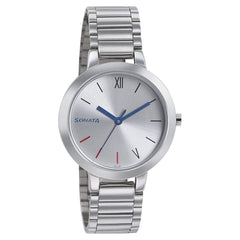 Sonata Busy Bees Analog Silver Dial Women's Watch-NL8141SM04/NP8141SM04