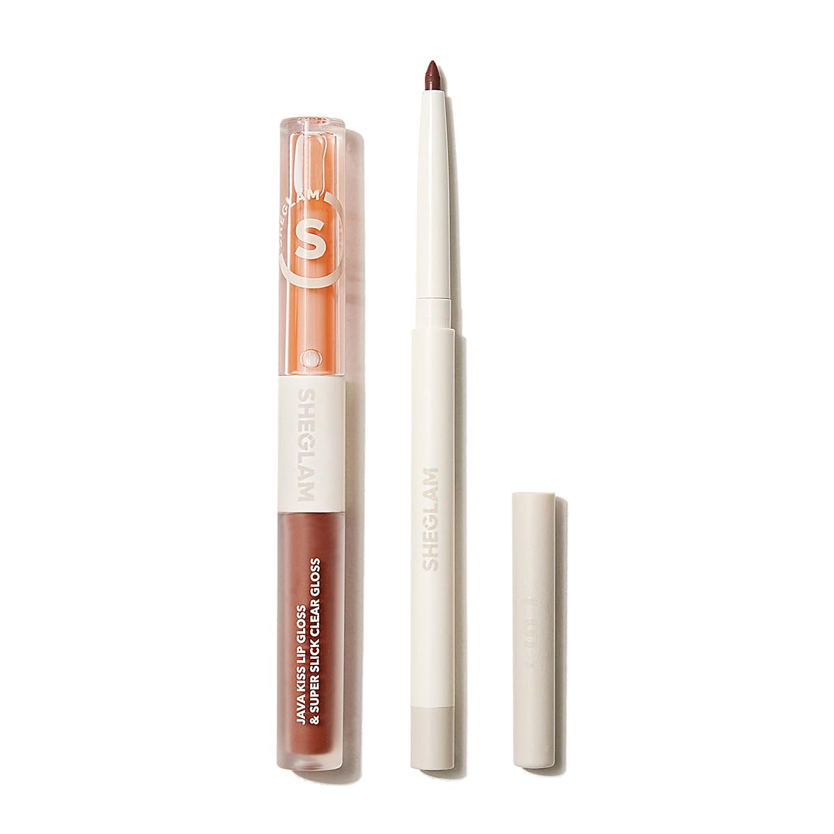 Shiglam Soft Lip Liner and Glam Set 90 - Nude Lipstick Set - Hot Cocoa