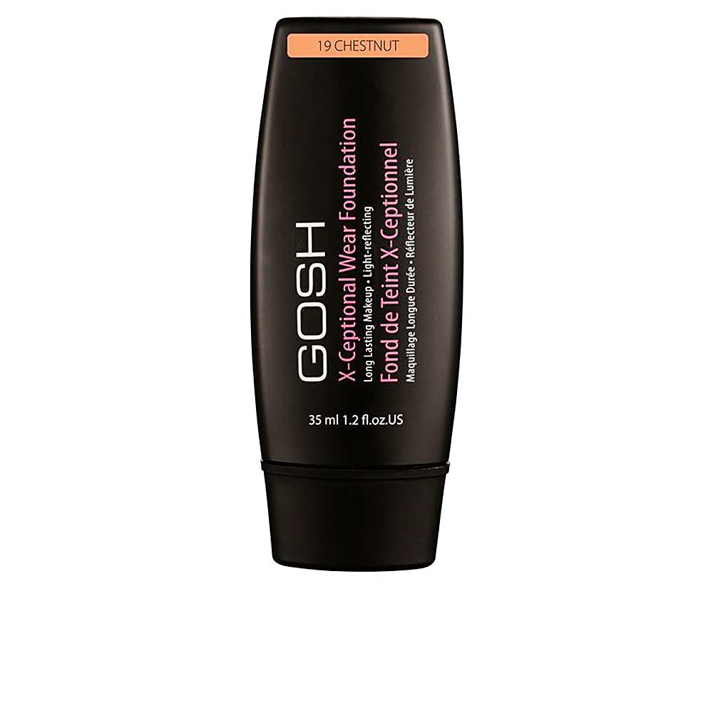 GOSH X-Ceptional Wear Make-up, long-lasting, Medium-Coverage Foundation - 19 Chestnut, 35 ml