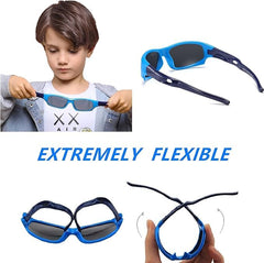 Flexible Kids Sunglasses Polarized Sports Sun Glasses Girls Boys Shades with Straps UV400 Protection Eyewear for Age 2-10