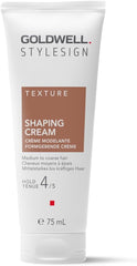 Goldwell StyleSign Shaping Cream, Hair Styling Cream for Medium to Coarse Hair, Structured Looks with Bold Shine, Strong Flexible Hold - 75ml