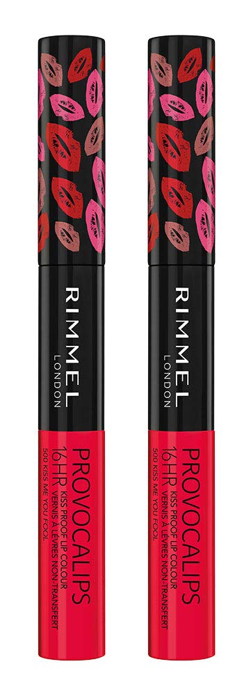 Rimmel Provocalips Lip Colour, Kiss Me You Fool, 0.14 Fluid Ounce (Pack of 2)