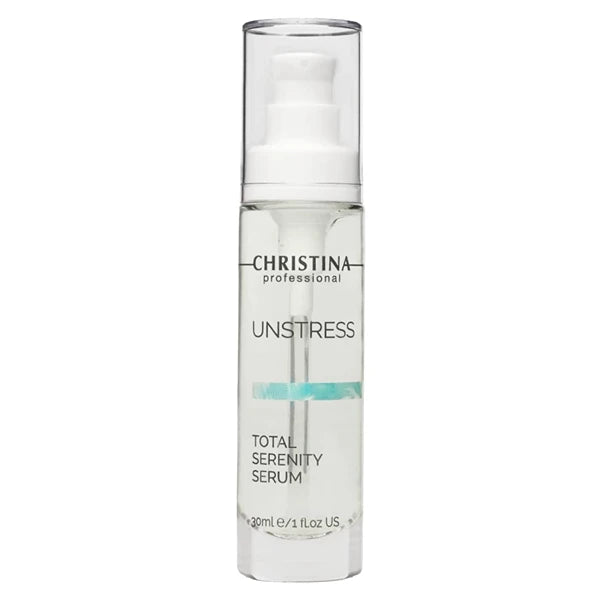 Christina Unstress Total Serenity Calming Face Serum 30ml – Soothing & Rebalancing Treatment for Stressed, Sensitive, Dry, Oily & Combination Skin