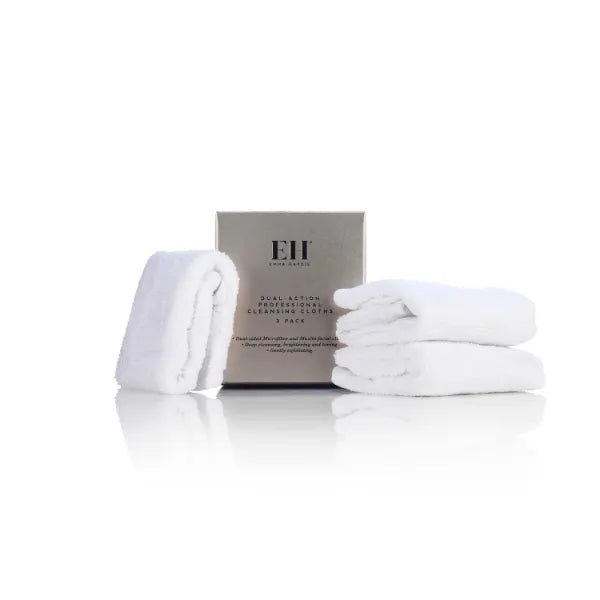 Emma Hardie 3 Pack Dual Action Microfibre & Muslin Cleansing Cloths, Perfect for Removing Cleansing Products, Gentle Exfoliation, Deep Pore Cleansing, Skin Brightening & Toning