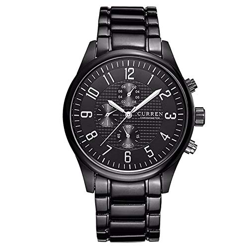 CURREN 8046 Men's Stainless Steel Quartz Casual Watch - Black