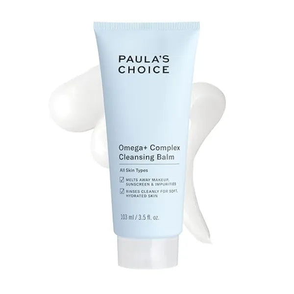 Paula's Choice Omega Complex Cleansing Balm, Double Cleanse Face Wash & Gentle Daily Makeup Remover, Suitable for Dry & Sensitive Skin, Mineral Oil-Free, Fragrance-Free, 3.5 Fl Oz