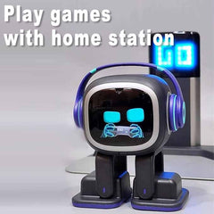EMOPET AI Desk Robot Companion - ChatGPT Enabled with Voice Commands & Dance Feature, Interactive Robot Pet with Personality, Comes with Charging Home Station
