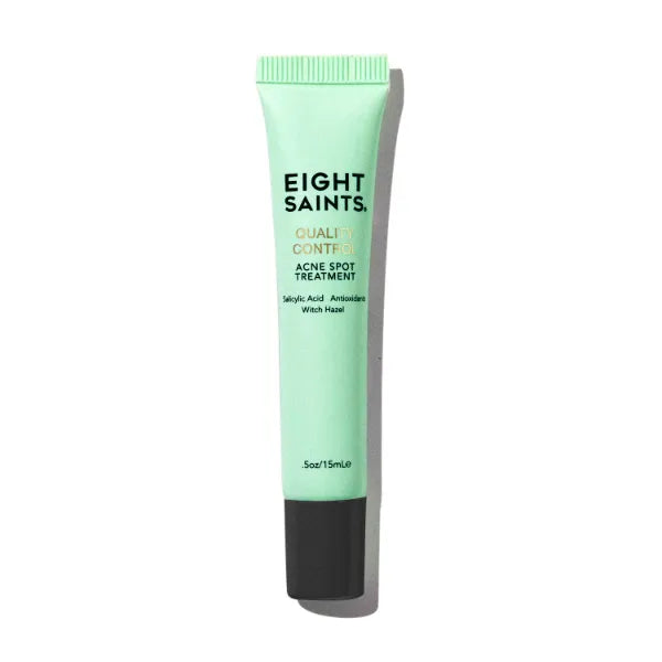 Eight Saints Quality Control Acne Treatment For Face Pimples and Zits with 2% BHA Salicylic Acid, Natural and Organic Acne Spot Treatment, Fast Acne Relief, 0.5 oz