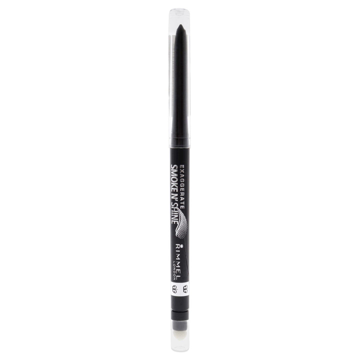 Rimmel Exaggerate Smoke N Shine Eyeliner, 001 Little Black Smokey, 0.0089 Ounce