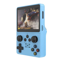 QuantumG - R35S Retro Handheld Game Console with 3.5 Inch IPS HD Display, Linux System, 64GB Inbuilt Games – Compact Pocket Video Game (Blue)