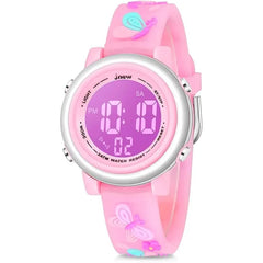 KASTWAVE Toddler Kids Digital Watches for Girls Boys, 3D Cute Cartoon 7 Color Lights Waterproof Sport Electronic Wrist Watch with Alarm Stopwatch for 3-10 Year Children