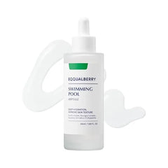EQQUALBERRY Swimming Pool Ampoule Hyaluronic Acid Serum for Glass Skin Deep Hydration and Soothing with CICA Extracts Korean Skin Care Serum, 1.69 Fl. Oz. 50ml