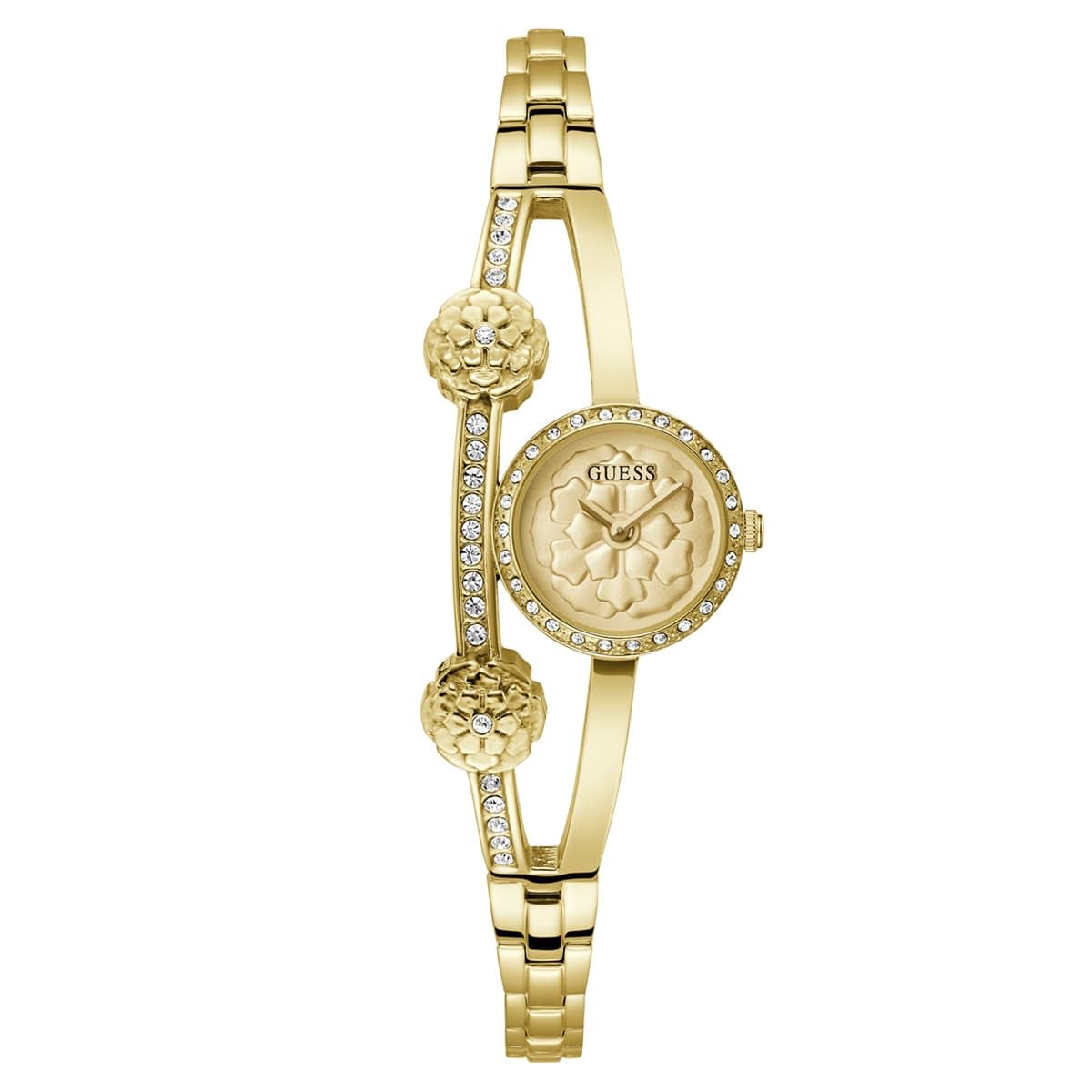 Guess Chloe Analog Watch for Women, 20.5 mm Case Width, Gold Tone/Champagne