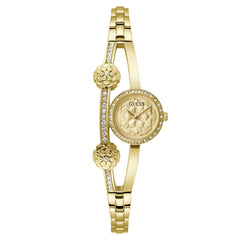 Guess Chloe Analog Watch for Women, 20.5 mm Case Width, Gold Tone/Champagne