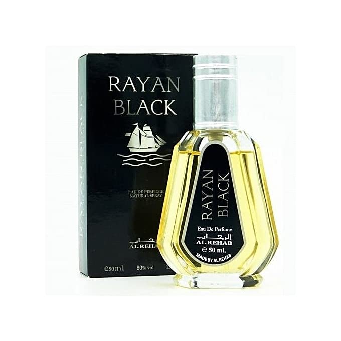 Rayan Black - Al-Rehab Eau De Natural Perfume Spray - 50 ml (1.65 fl. oz)- 6 pack