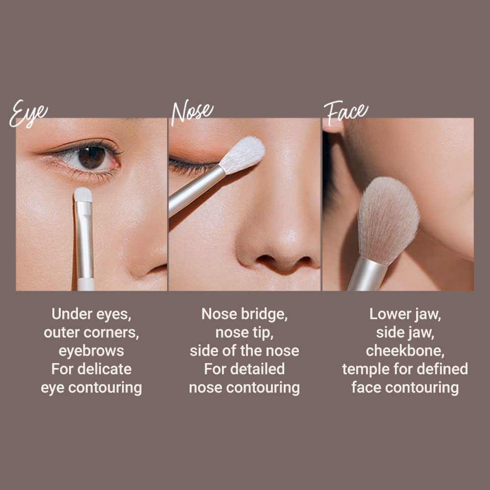 Etude House SET CONTOUR POWDER #01 Creator + Brush 1pc Set of Bronzer And Contour Palette With Brush To Effortlessly Define The Face Like A Selfie Smooth, Velety Texture Natural Look