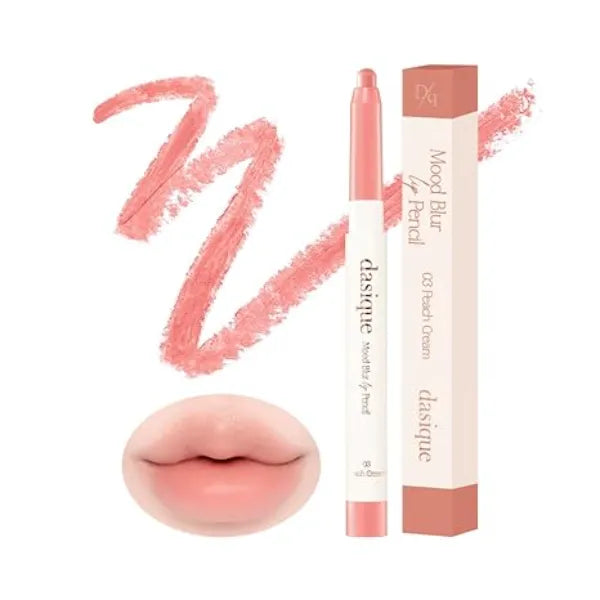 dasique Mood Blur Lip Pencil, 03 Peach Cream, 0.03 oz