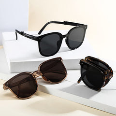 Fashion Polarized Folding Sunglasses, 2023 Smooth Beach UV400 Sunglasses for Men and Women, Suitable for Travel, Driving, Outdoor, Easy to Carry