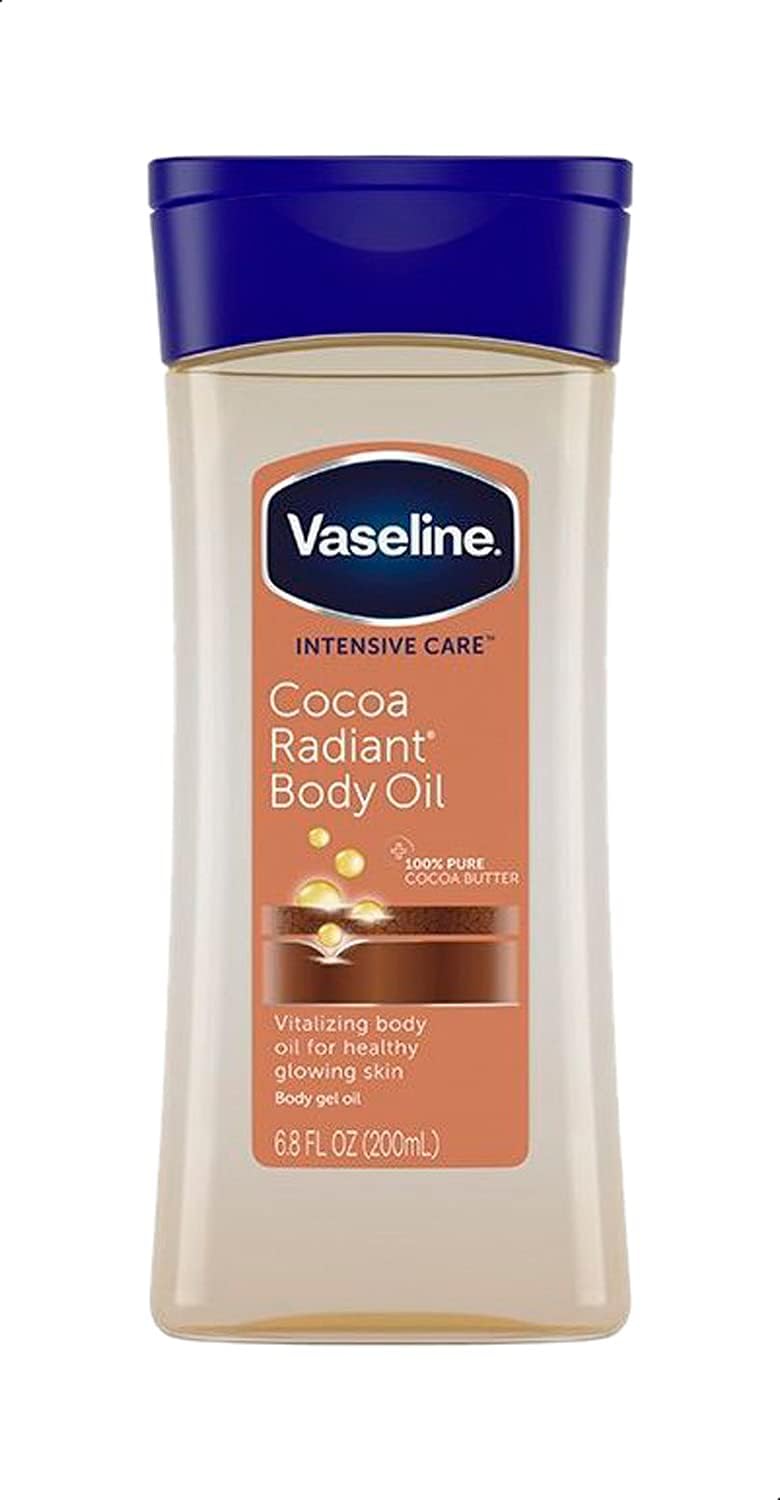 Vaseline Total Moisture Gel Body Oil Cocoa Radiant 6.8oz (3 Pack)