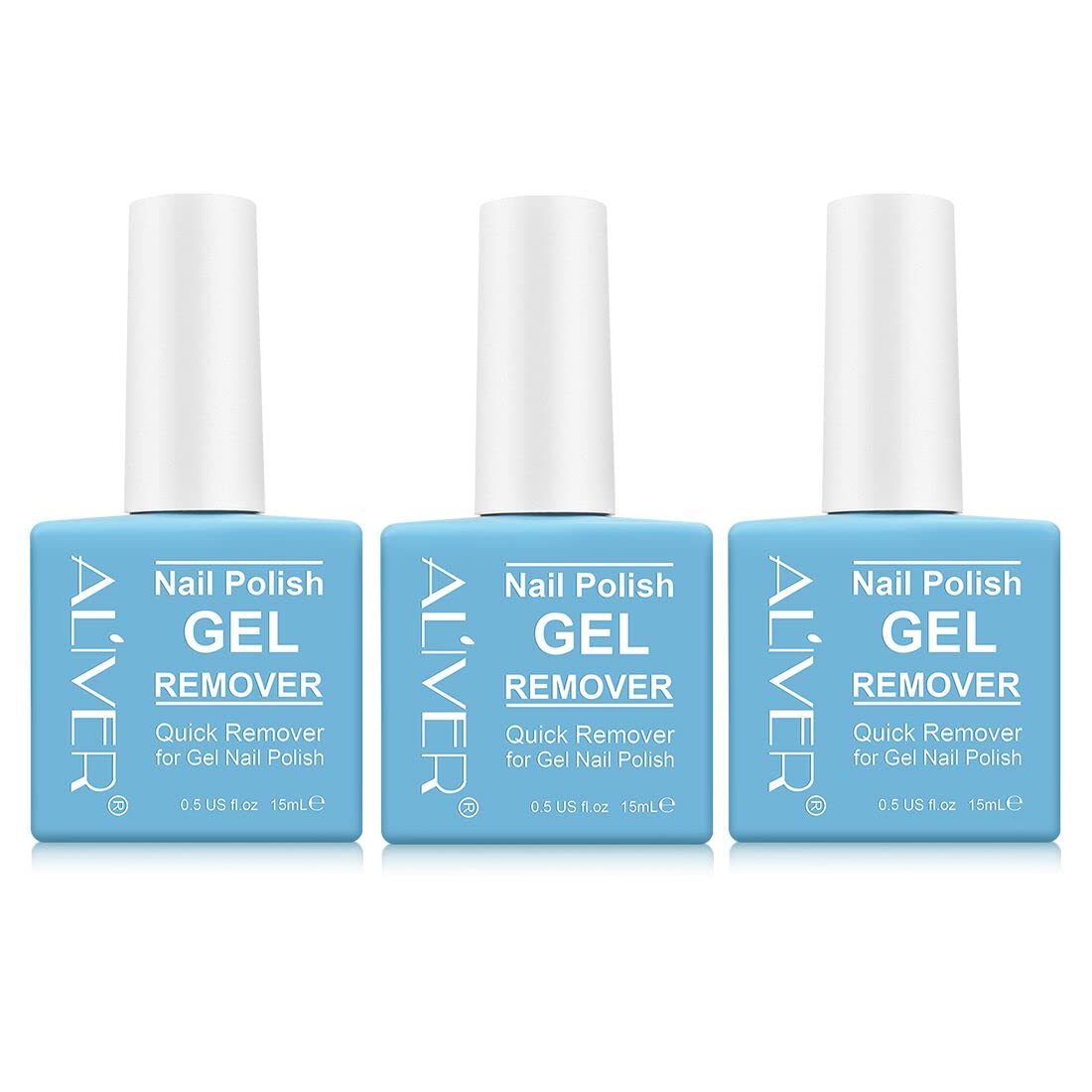 ALIVER Gel Nail Polish Remover, Quickly Remover Nail Polish, No Harm to Skin, No Irritating Odor, No Need for Foil, Soaking or Wrapping, Blue - (Sharing Package)