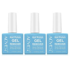 ALIVER Gel Nail Polish Remover, Quickly Remover Nail Polish, No Harm to Skin, No Irritating Odor, No Need for Foil, Soaking or Wrapping, Blue - (Sharing Package)