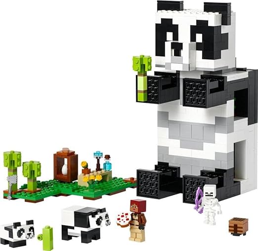 LEGO 21245 Minecraft The Panda Haven Set, Movable Toy House with Baby Pandas Animal Figures, Toys for 8 Plus Years Old Kids, Boys and Girls, Gift Idea