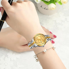 SKMEI Watch for Women Business Classic Fashion Stainless Dress Luxury Analog Waterproof Simple Day Date Ladies Female Wife Gifts Silver Gold Wrist Watches