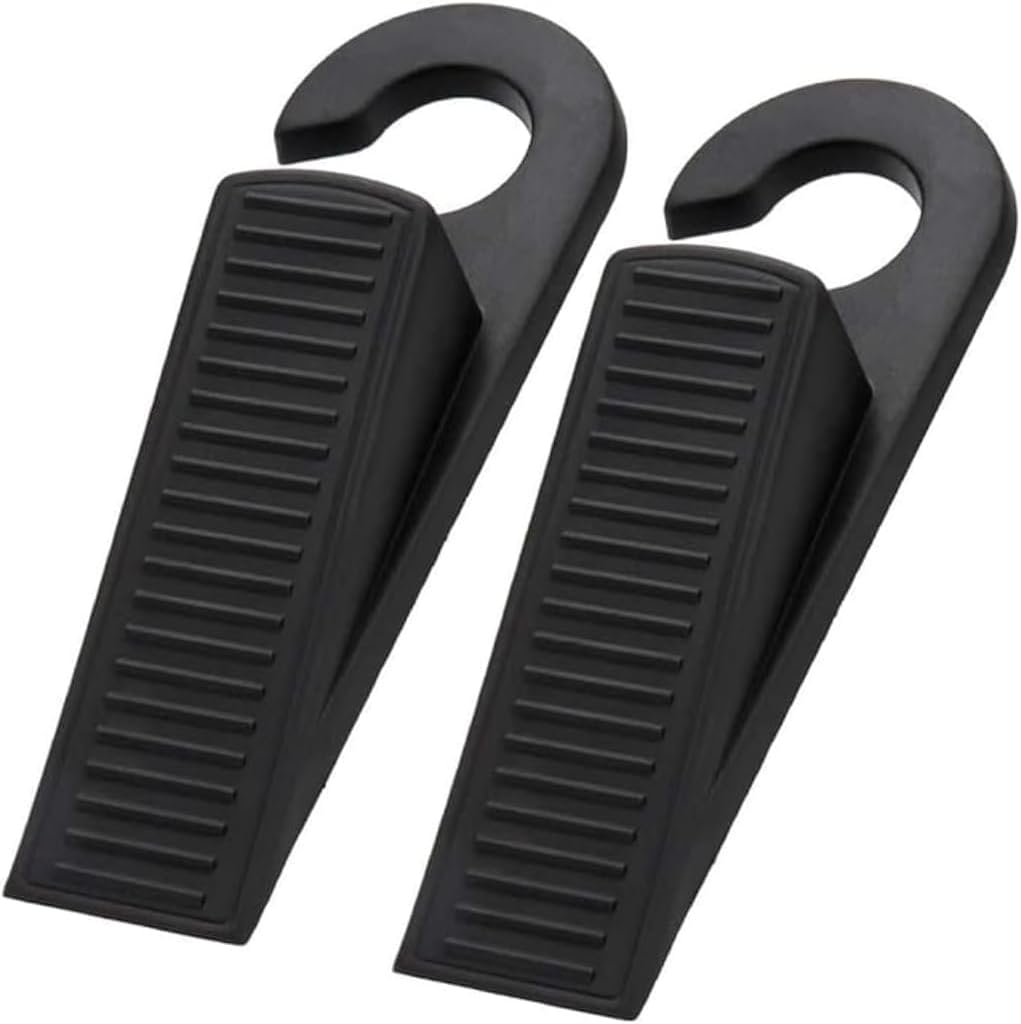Royal Apex Door Stopper Wedges Mouse Design Guard Baby Safety Protector Non-Slip Door Buffers for Kids Safety Guard Finger Protect for Home and Office, Interior Bathroom, Kitchen, Doors (BLACK 2PCS)