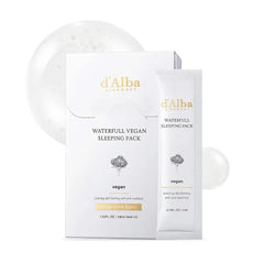 d'alba Piedmont Italian White Truffle Waterfull Vegan Sleeping Pack, Non Wash-off Overnight Face Mask